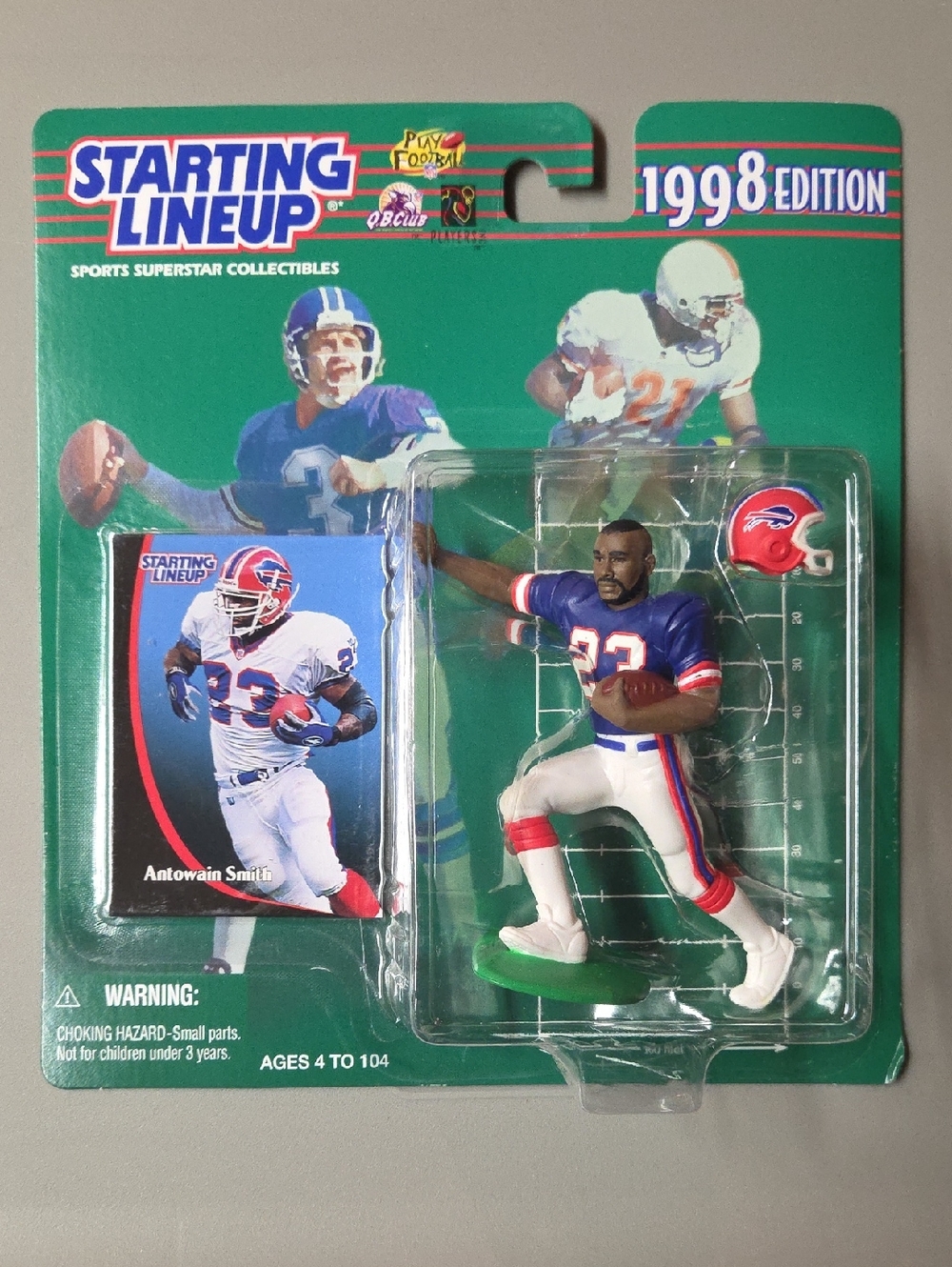 Starting Lineup 1998 Antowain Smith Buffalo Bills Blue Football Figure